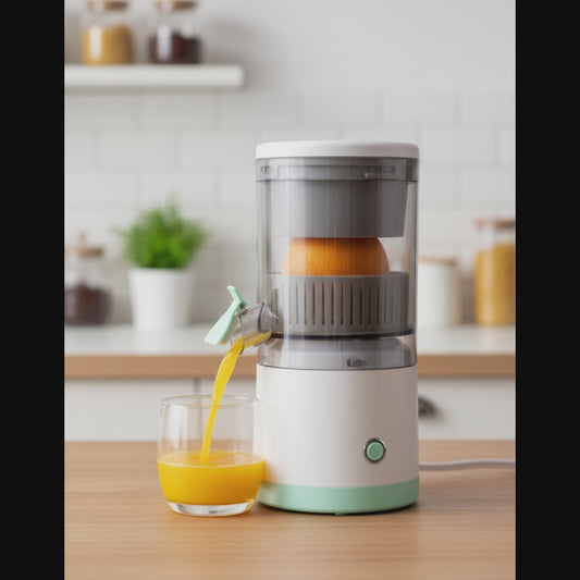 JUICYGO 45W – Storcător Electric de Fructe, Suc Proaspăt Oriunde, Fără Efort