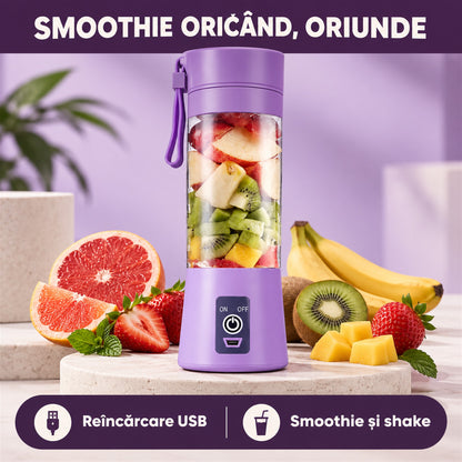BLENDER PORTABIL CU ÎNCĂRCARE USB - SMOOTHIE ORICÂND (SMOOTHIECUP)