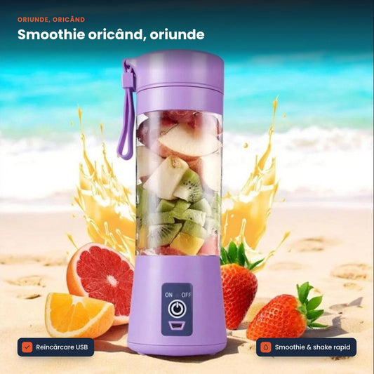 SMOOTHIECUP – Blender portabil USB – Smoothie-uri proaspete oriunde, oricând