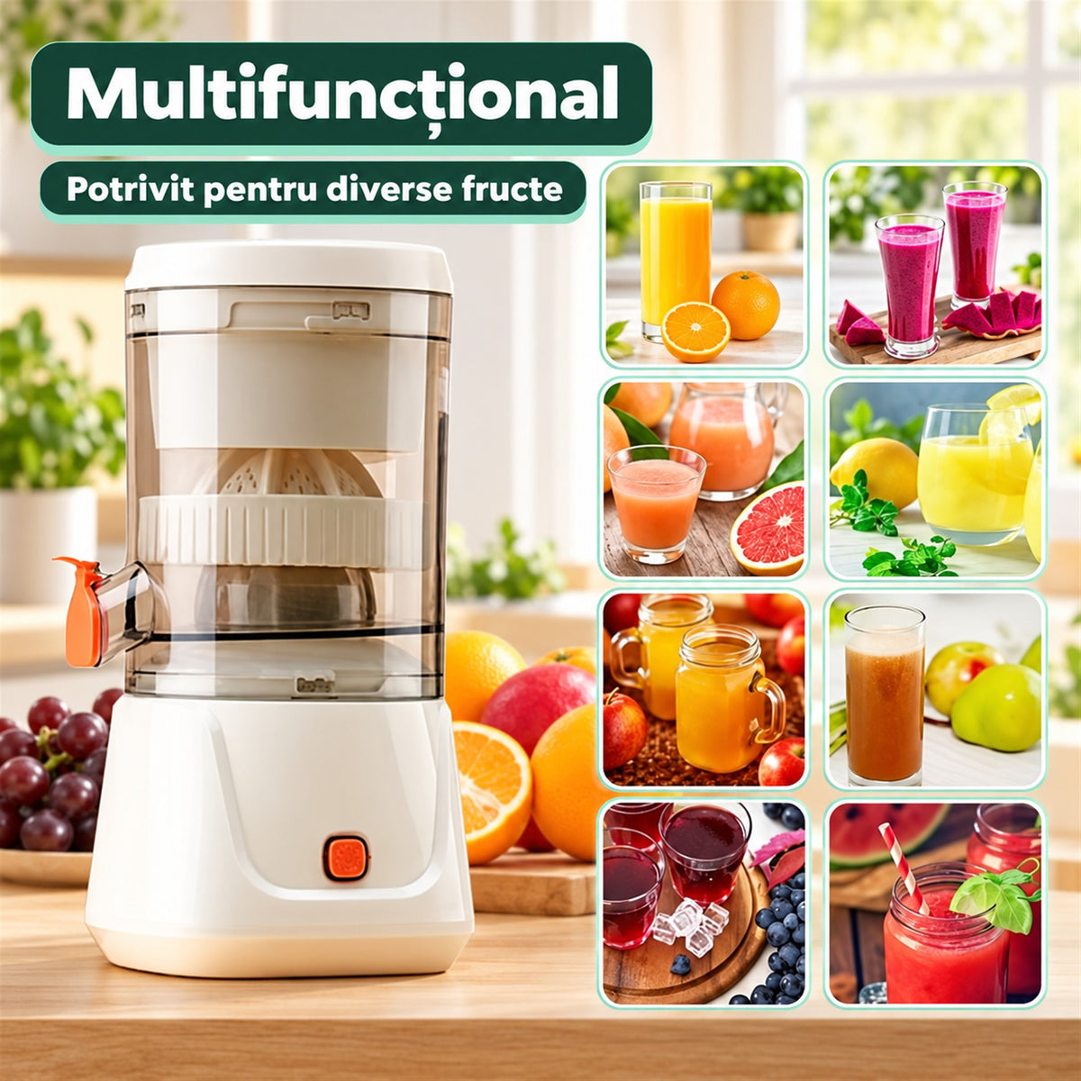 STORCĂTOR ELECTRIC DE FRUCTE - SUC PROASPĂT ORIUNDE (JUICYGO)