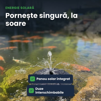SUNFOUNTAIN – Fântână solară plutitoare – Spectacol de apă în grădină, iaz sau piscină